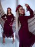 Adīta kleita "EMBER FIRE 552" - BORDO